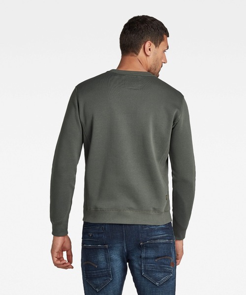 G-STAR（ジースター）の「PREMIUM CORE SWEATER/ベーシックデザインワンポイントロゴスウェット/トレーナー（スウェット・メンズ・グリーン系その他/グレー系その他・X-LARGE/MEDIUM/SMALL/X-SMALL/LARGE）」の5枚目の写真