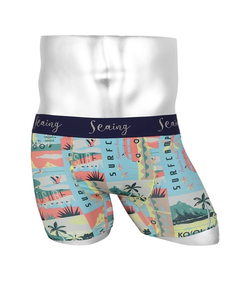 Seaing シーング ボクサーパンツ ボクサーパンツ メンズ アンダーウェア 下着 おしゃれ かわいい ツルツル 速乾 ブランド