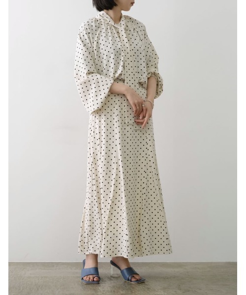 Re:EDIT（リエディ）の「[低身長サイズ有]ドット柄マーメイドスカート（スカート・レディース・ホワイト/ブラック/アイボリー・MEDIUM/SHORT/LARGE）」の7枚目の写真