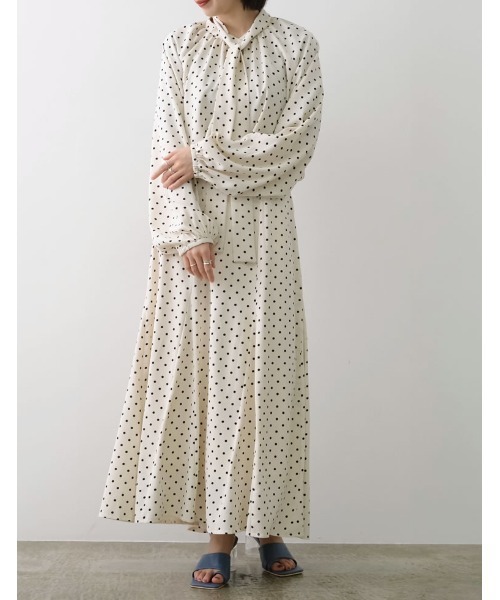 Re:EDIT（リエディ）の「[低身長サイズ有]ドット柄マーメイドスカート（スカート・レディース・ホワイト/ブラック/アイボリー・MEDIUM/SHORT/LARGE）」の8枚目の写真