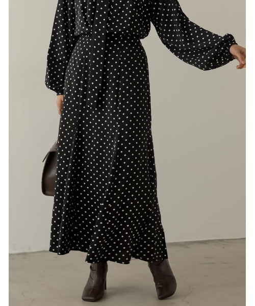 Re:EDIT（リエディ）の「[低身長サイズ有]ドット柄マーメイドスカート（スカート・レディース・ホワイト/ブラック/アイボリー・MEDIUM/SHORT/LARGE）」の19枚目の写真