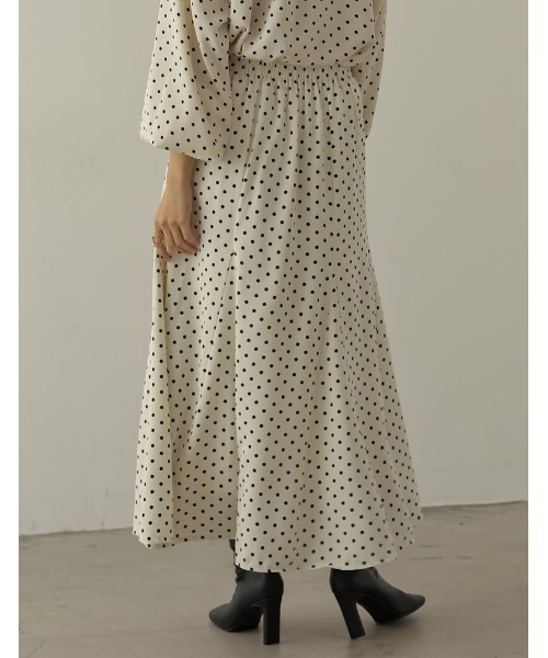 Re:EDIT（リエディ）の「[低身長サイズ有]ドット柄マーメイドスカート（スカート・レディース・ホワイト/ブラック/アイボリー・MEDIUM/SHORT/LARGE）」の22枚目の写真