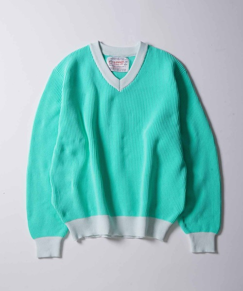 ADAM ET ROPE'(アダムエロペ)の「【LOGAN/ローガン 別注】カレッジニット Vネック オーバーシルエット/ワッペン付(ニット/セーター・メンズ・ホワイト/ピンク/ブルー系その他6・M/L)」の16枚目の写真