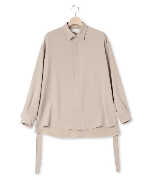 クルニ　リボンタイシャツ　2サイズ　ベージュ CULLNI（クルニ）の「2021春夏 リボンタイシャツ（シャツ