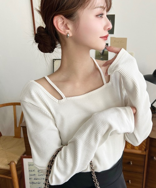 セール】【累計販売数1万枚突破！】T/Cカットテレコリブ前後2WAY