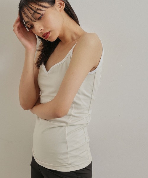 NERGY（ナージー）の「BP ハートデコルテキャミソール（キャミソール・レディース・ブラック/オフホワイト・FREE）」の8枚目の写真