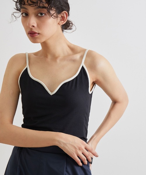 NERGY（ナージー）の「BP ハートデコルテキャミソール（キャミソール・レディース・ブラック/オフホワイト・FREE）」の3枚目の写真