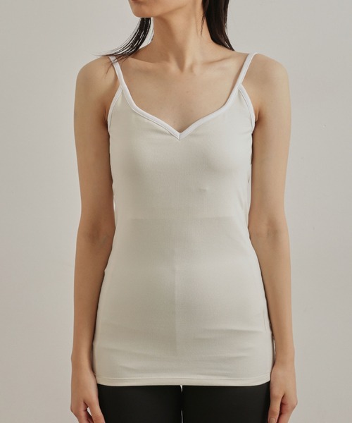 NERGY（ナージー）の「BP ハートデコルテキャミソール（キャミソール・レディース・ブラック/オフホワイト・FREE）」の7枚目の写真