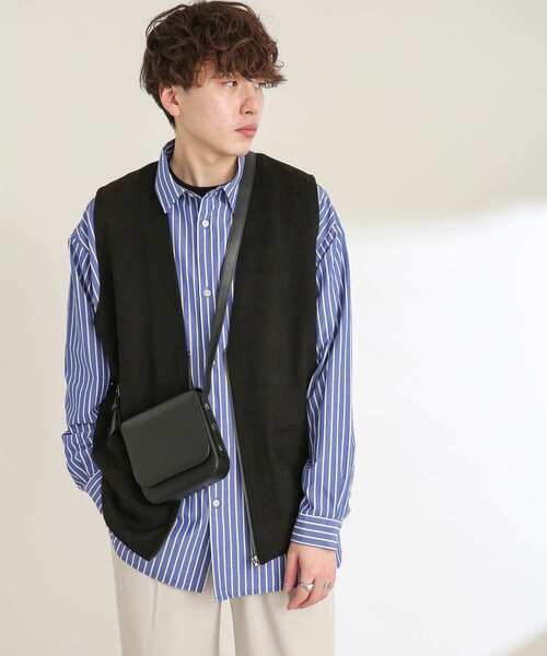 SENSE OF PLACE by URBAN RESEARCH（センスオブプレイスバイアーバンリサーチ）の「ストライプタイプライタールーズシャツA（シャツ/ブラウス・メンズ・ロイヤルブルー・MEDIUM/LARGE）」の2枚目の写真