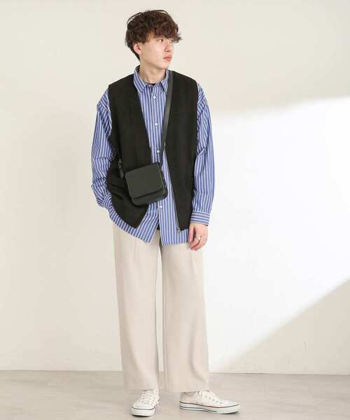 SENSE OF PLACE by URBAN RESEARCH（センスオブプレイスバイアーバンリサーチ）の「ストライプタイプライタールーズシャツA（シャツ/ブラウス・メンズ・ロイヤルブルー・MEDIUM/LARGE）」の3枚目の写真