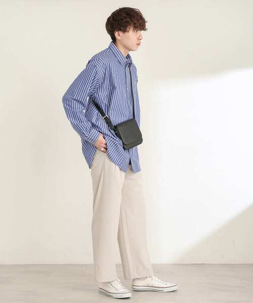 SENSE OF PLACE by URBAN RESEARCH（センスオブプレイスバイアーバンリサーチ）の「ストライプタイプライタールーズシャツA（シャツ/ブラウス・メンズ・ロイヤルブルー・MEDIUM/LARGE）」の7枚目の写真