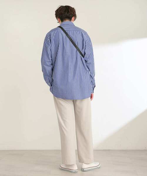 SENSE OF PLACE by URBAN RESEARCH（センスオブプレイスバイアーバンリサーチ）の「ストライプタイプライタールーズシャツA（シャツ/ブラウス・メンズ・ロイヤルブルー・MEDIUM/LARGE）」の8枚目の写真