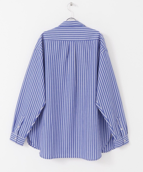 SENSE OF PLACE by URBAN RESEARCH（センスオブプレイスバイアーバンリサーチ）の「ストライプタイプライタールーズシャツA（シャツ/ブラウス・メンズ・ロイヤルブルー・MEDIUM/LARGE）」の10枚目の写真