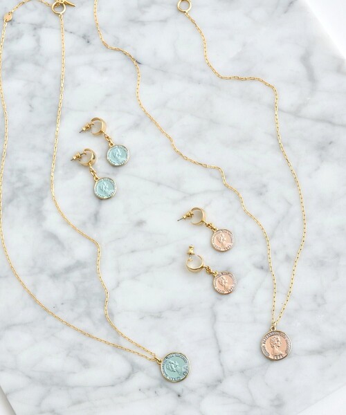 ANAYI（アナイ）の「カラーコインピアス（ピアス（両耳用）・レディース・ピンク/ブルーグリーン・FREE）」の3枚目の写真