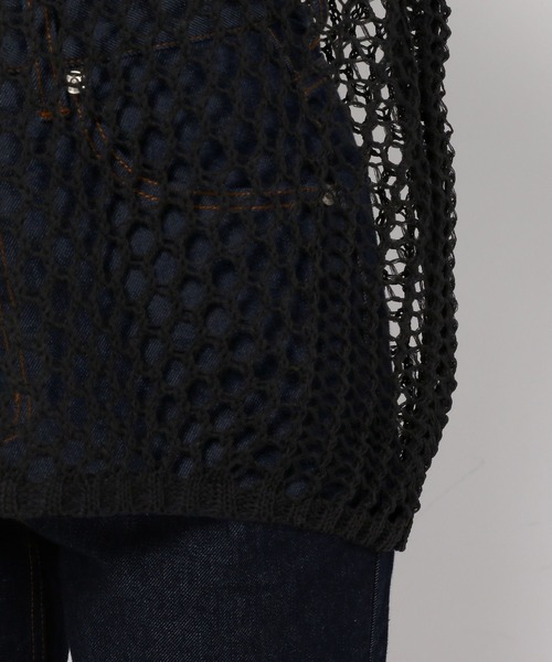 PAGEBOY(ページボーイ)の「パッチワークメッシュプルオーバー(ニット/セーター・レディース・オフホワイト/ブラック/ライム・FREE)」の19枚目の写真