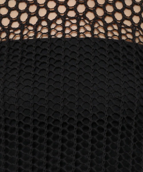 PAGEBOY(ページボーイ)の「パッチワークメッシュプルオーバー(ニット/セーター・レディース・オフホワイト/ブラック/ライム・FREE)」の21枚目の写真