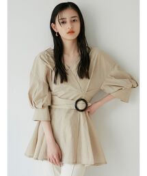 カシュクールベルトチュニックシャツ