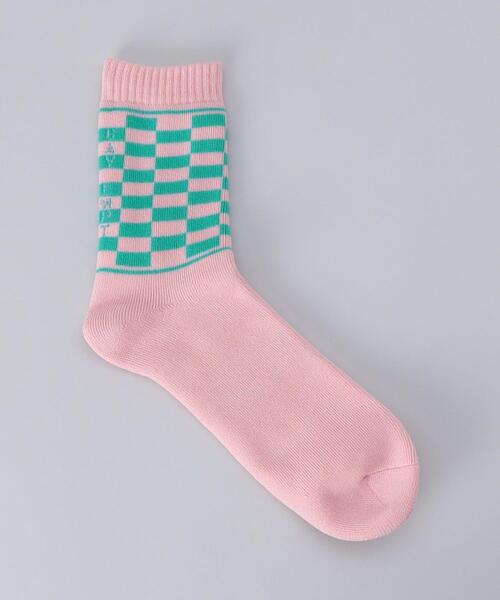 C.E（シーイー）の「＜C.E＞CHECKERS SOCKS/ソックス．（ソックス/靴下・メンズ・ピンク/ライトブルー/ブラック・L）」の3枚目の写真