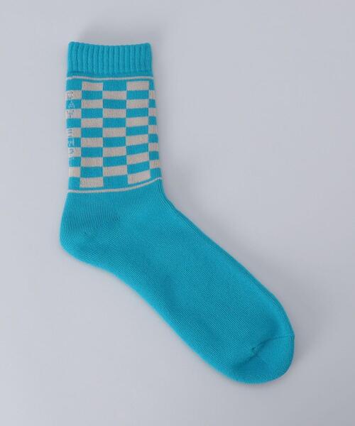 C.E（シーイー）の「＜C.E＞CHECKERS SOCKS/ソックス．（ソックス/靴下・メンズ・ピンク/ライトブルー/ブラック・L）」の2枚目の写真