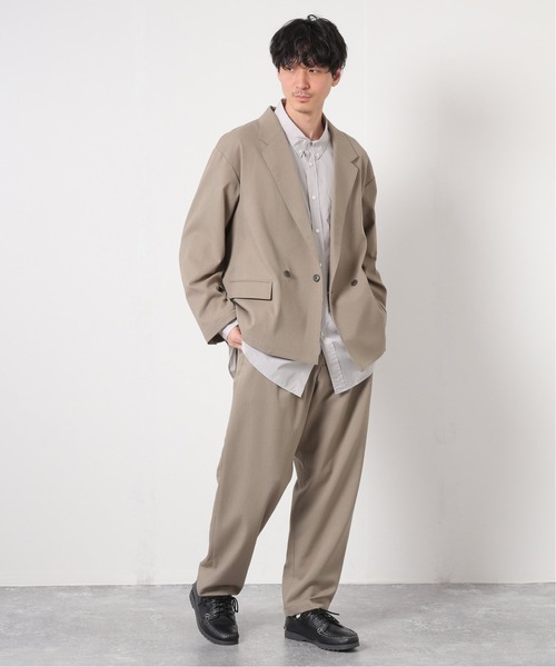 JOURNAL STANDARD（ジャーナルスタンダード）の「S/Y TWILL 1タック イージーパンツ（スラックス・メンズ・ブラック/チャコールグレー/グリーン/ネイビー/ベージュ・LARGE/SMALL/MEDIUM）」の6枚目の写真