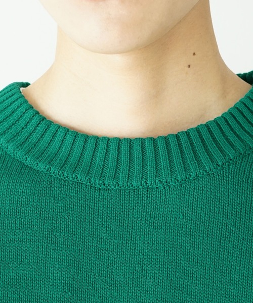 ニット オーバーサイズ ダメージ加工 ルーズシルエット クルーネック