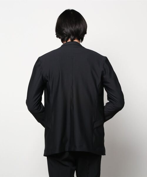 B'2nd（ビーセカンド）の「TAIGALIONA タイガリオナ KNIT 3LAYER LAPEL JACKET（テーラードジャケット・メンズ・ブラック・MEDIUM/LARGE）」の4枚目の写真