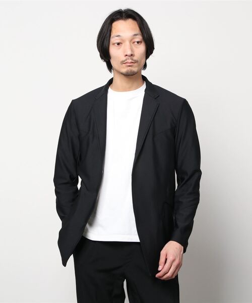 B'2nd（ビーセカンド）の「TAIGALIONA タイガリオナ KNIT 3LAYER LAPEL JACKET（テーラードジャケット・メンズ・ブラック・MEDIUM/LARGE）」の5枚目の写真