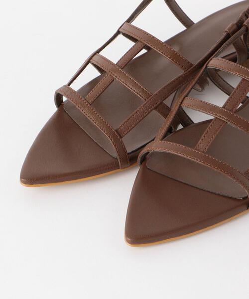 nereana（ネレアーナ）の「＜nereana＞レザー ポインテッドトゥ サンダル（サンダル・レディース・ブラウン/ブラック・38/37/39/36）」の7枚目の写真