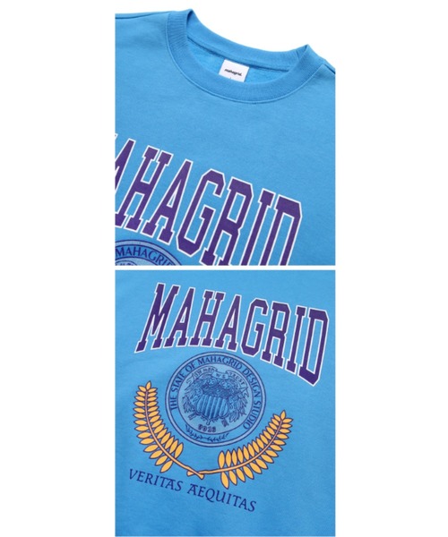MAHAGRID(マハグリッド)の「『mahagrid/マハグリッド』LAUREL SWEATSHIRT/ローレル フロントデザイン スウェットシャツ ロングスリーブ 長袖(スウェット・メンズ・ライトグレー/ブルー・M/L)」の10枚目の写真