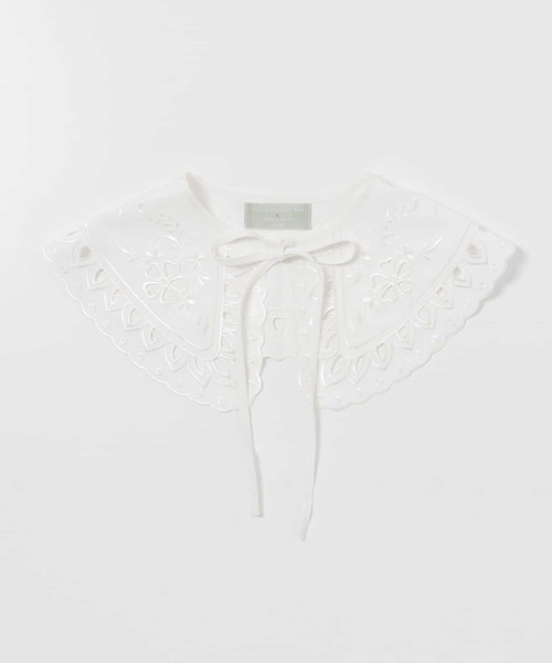 URBAN RESEARCH DOORS(アーバンリサーチドアーズ)の「『別注』Audrey and John Wad×DOORS スカラップつけ襟(付け襟・レディース・ホワイト・FREE)」の4枚目の写真