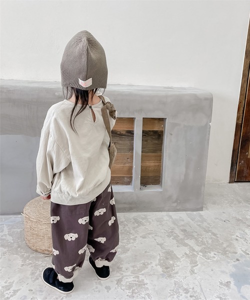 aimoha(アイモハ)の「aimoha-KIDS- 可愛いビッグポケットトップス(Tシャツ/カットソー・キッズ・ダークグレー/ベージュ・110/90/100/80/120/130)」の21枚目の写真