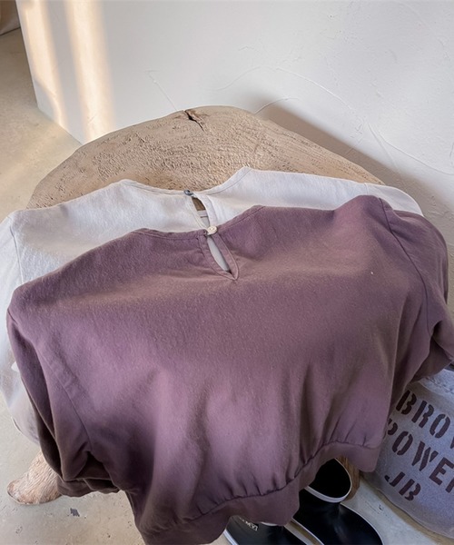 aimoha(アイモハ)の「aimoha-KIDS- 可愛いビッグポケットトップス(Tシャツ/カットソー・キッズ・ダークグレー/ベージュ・110/90/100/80/120/130)」の10枚目の写真