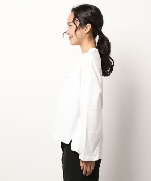 Dita Muaj.（ディータムアージュ）の「ドロップショルダー フロントプリント ロングTシャツ（Tシャツ/カットソー・レディース・ホワイト/アイボリー・FREE）」の19枚目の写真