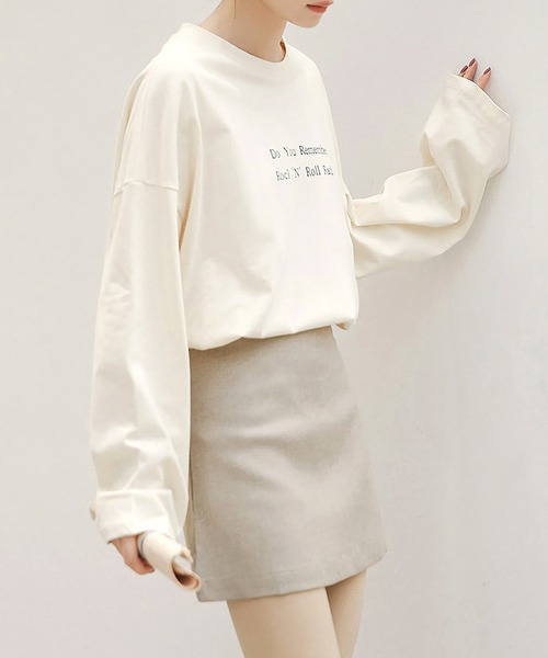 Dita Muaj.（ディータムアージュ）の「ドロップショルダー フロントプリント ロングTシャツ（Tシャツ/カットソー・レディース・ホワイト/アイボリー・FREE）」の18枚目の写真