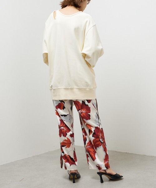 Lui's（ルイス）の「ビッグフラワープリントラインパンツ（スラックス・レディース・ホワイト/グリーン・FREE）」の21枚目の写真