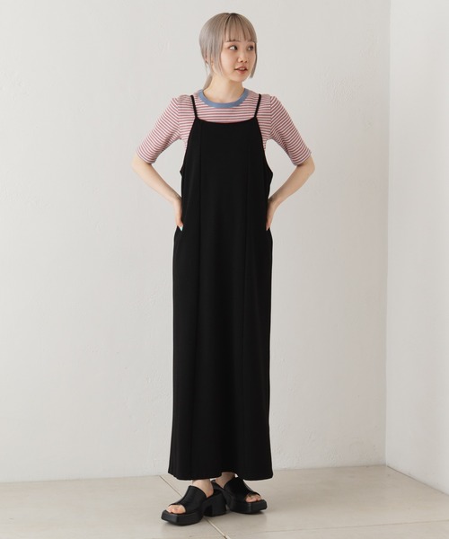 Kastane（カスタネ）の「【新色追加】ボーダーリンガーチビTee（Tシャツ/カットソー・レディース・サックスブルー/イエロー/グリーン/オフホワイト/ピンク・FREE）」の7枚目の写真
