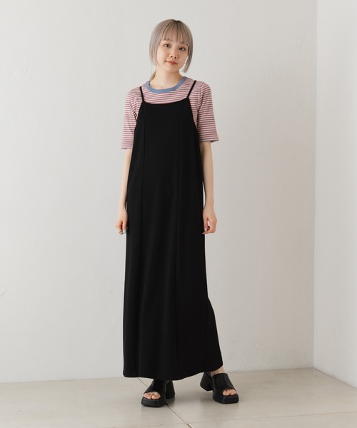 Kastane（カスタネ）の「【新色追加】ボーダーリンガーチビTee（Tシャツ/カットソー・レディース・サックスブルー/イエロー/グリーン/オフホワイト/ピンク・FREE）」の10枚目の写真