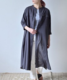 MADE IN INDIA ◇シアサッカー シャツワンピース