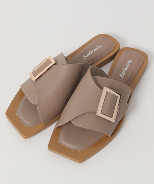 Andemiu（アンデミュウ）の「バックルフラットサンダル279666（サンダル・レディース・ホワイト/ブラック/ブラウン・S/M/L）」の10枚目の写真