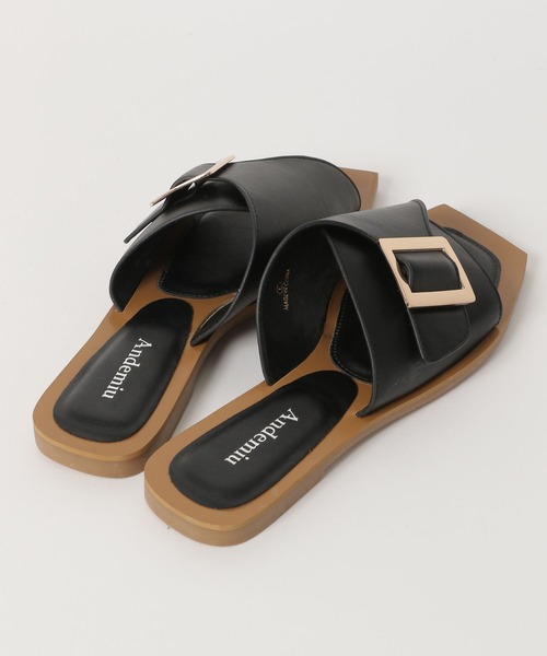 Andemiu（アンデミュウ）の「バックルフラットサンダル279666（サンダル・レディース・ホワイト/ブラック/ブラウン・S/M/L）」の7枚目の写真