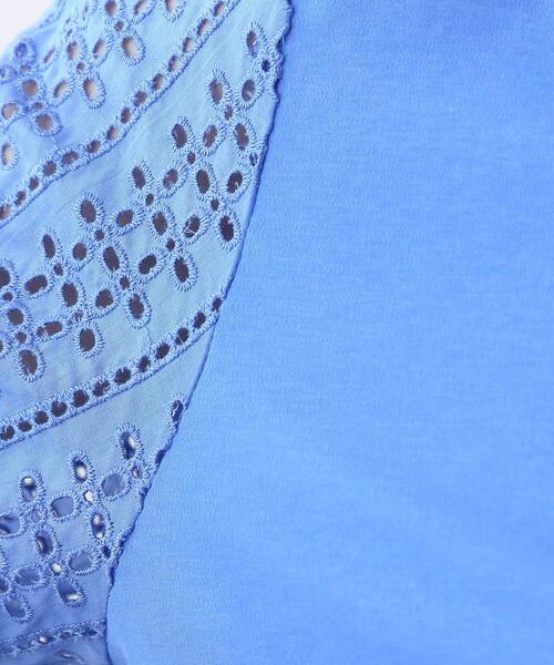 INDIVI（インディヴィ）の「◆【洗える】袖カットワーク刺繍カットソー（Tシャツ/カットソー・レディース・ホワイト/ブラック/サックスブルー/チャコールグレー/ライトグリーン・15 /19/12/34/05/13/38）」の19枚目の写真