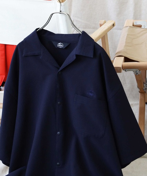 CAMP7(キャンプセブン)の「【CAMP7】シアサッカーシャツ(シャツ/ブラウス・メンズ・ネイビー/ベージュ・L/S/M/XL)」の5枚目の写真