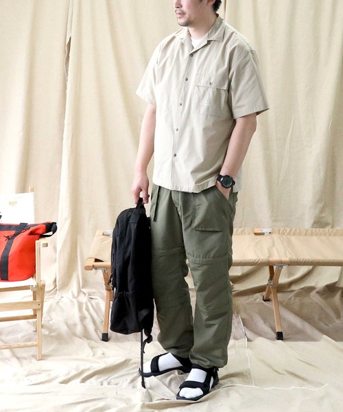 CAMP7(キャンプセブン)の「【CAMP7】シアサッカーシャツ(シャツ/ブラウス・メンズ・ネイビー/ベージュ・L/S/M/XL)」の12枚目の写真