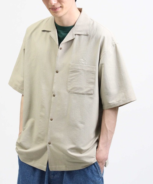 CAMP7(キャンプセブン)の「【CAMP7】シアサッカーシャツ(シャツ/ブラウス・メンズ・ネイビー/ベージュ・L/S/M/XL)」の14枚目の写真