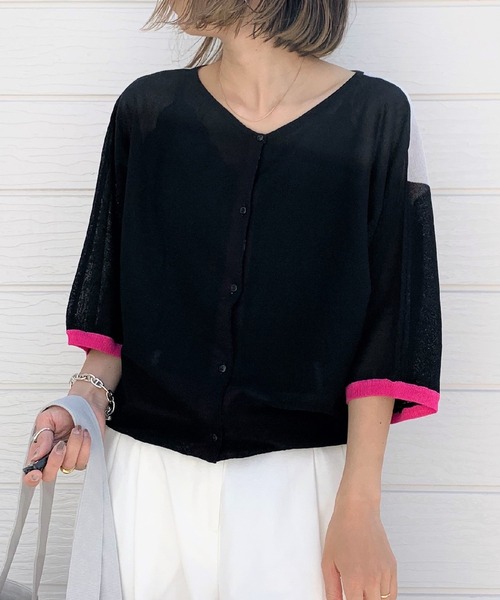 Q（キュー）の「2wayドルマンニット（ニット/セーター・レディース・ブラック系その他/グリーン系その他/ブルー系その他・MEDIUM）」の7枚目の写真