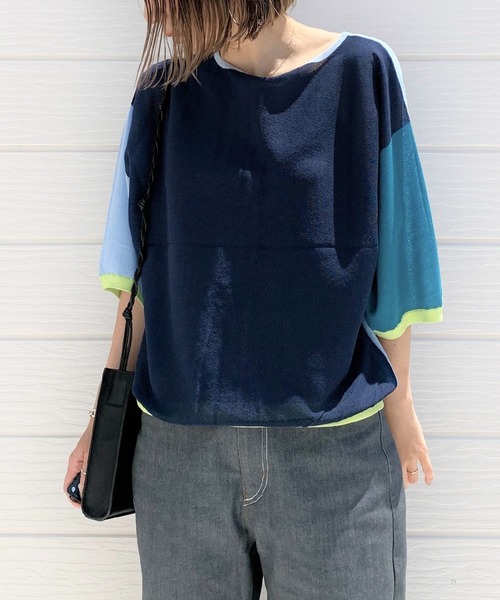 Q（キュー）の「2wayドルマンニット（ニット/セーター・レディース・ブラック系その他/グリーン系その他/ブルー系その他・MEDIUM）」の9枚目の写真