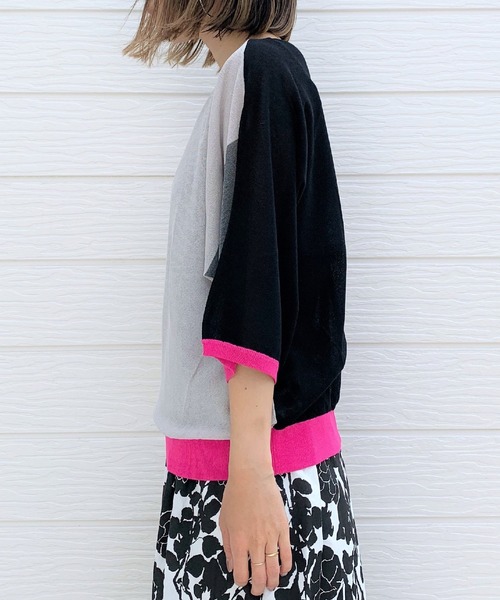 Q（キュー）の「2wayドルマンニット（ニット/セーター・レディース・ブラック系その他/グリーン系その他/ブルー系その他・MEDIUM）」の5枚目の写真