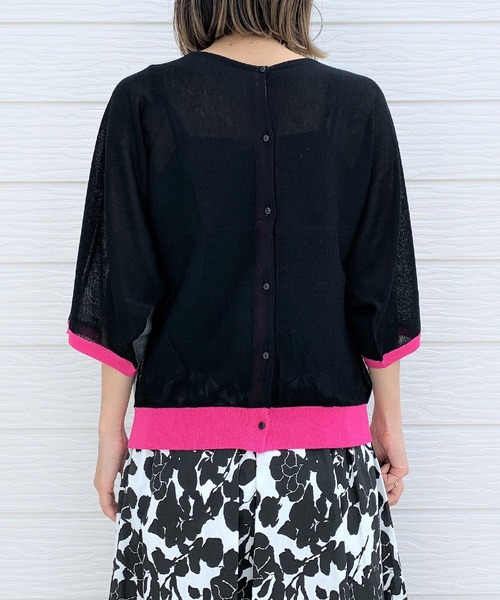 Q（キュー）の「2wayドルマンニット（ニット/セーター・レディース・ブラック系その他/グリーン系その他/ブルー系その他・MEDIUM）」の6枚目の写真