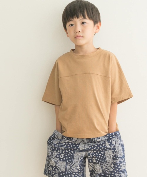 URBAN RESEARCH DOORS(アーバンリサーチドアーズ)の「メッシュスウィッチングドルマンTシャツ(KIDS)(Tシャツ/カットソー・キッズ・ベージュ/カーキ・135/120/105)」の6枚目の写真