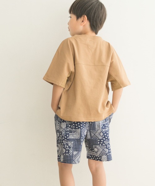 URBAN RESEARCH DOORS(アーバンリサーチドアーズ)の「メッシュスウィッチングドルマンTシャツ(KIDS)(Tシャツ/カットソー・キッズ・ベージュ/カーキ・135/120/105)」の9枚目の写真
